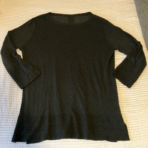 Forest Green Cashmere Sweater with Detailing